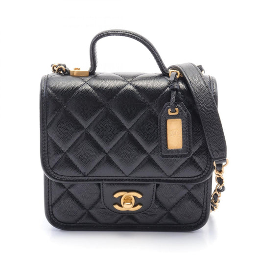 Chanel Small Top Handle Shoulder Bag Black