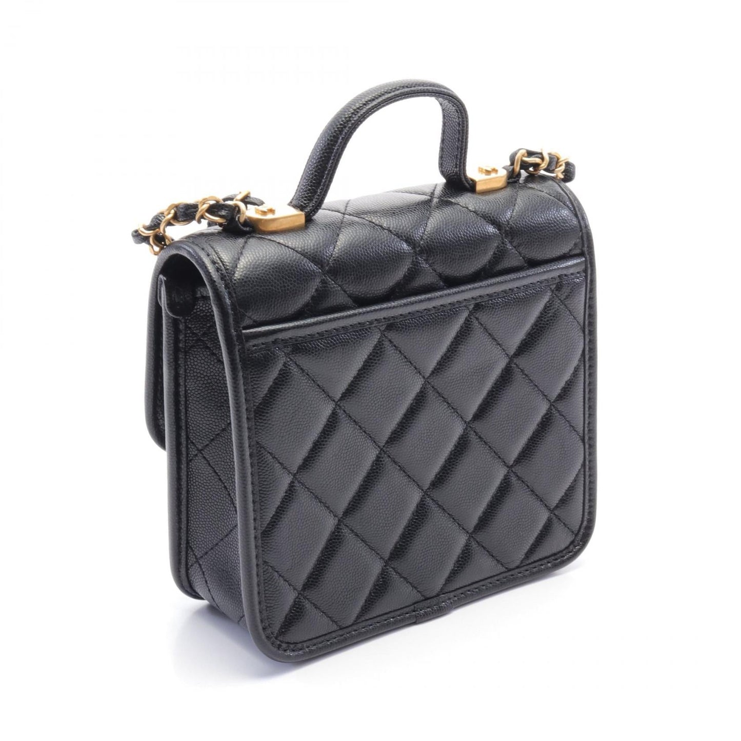 Chanel Small Top Handle Shoulder Bag Black