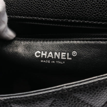 Chanel Matelasse Handbag Caviar Skin Black