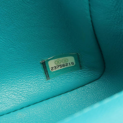Chanel Mini Matelasse Shoulder Bag Caviar Skin Green