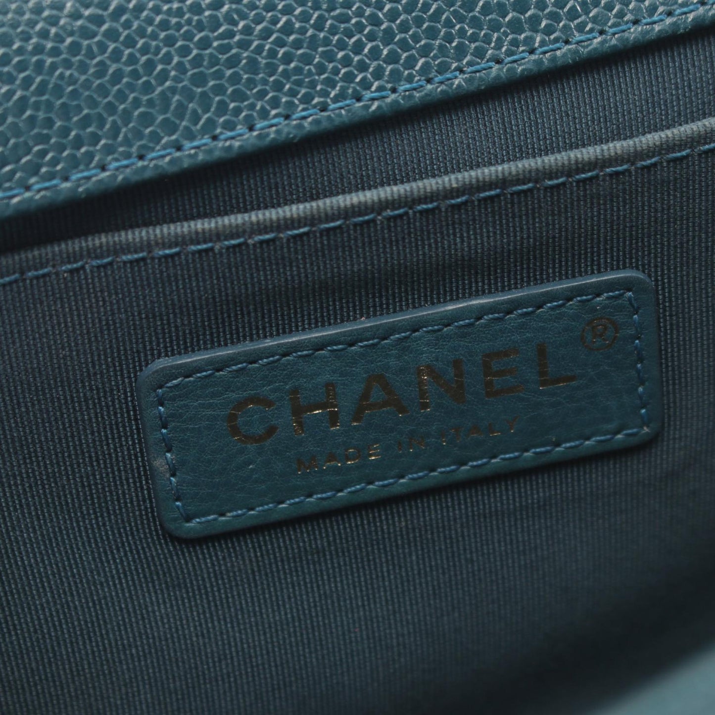 Chanel Boy Matelasse Shoulder Bag Green
