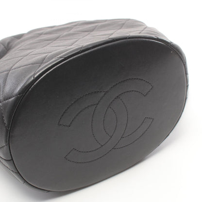 Chanel Leather Matelasse Shoulder Bag Black