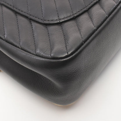 Chanel V-Stitch Lambskin Shoulder Bag Brown