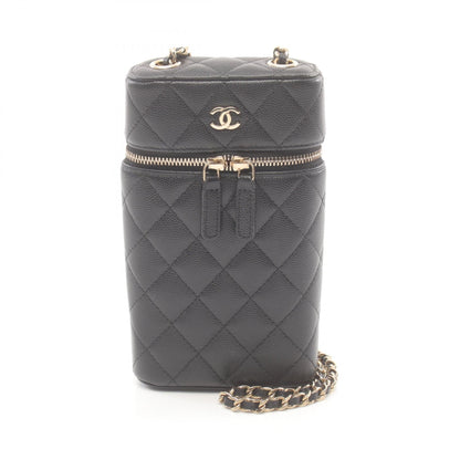 Chanel Caviar Matelasse Phone Holder Bag Black