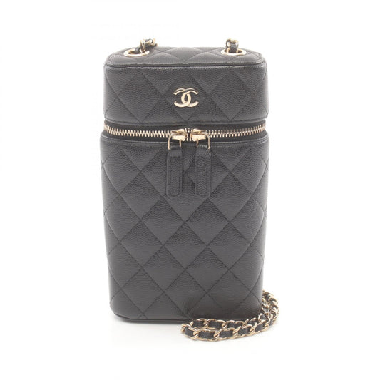 Chanel Caviar Matelasse Phone Holder Bag Black