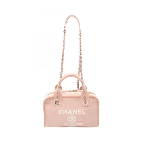 Chanel Canvas Leather Bowling Shoulder Bag