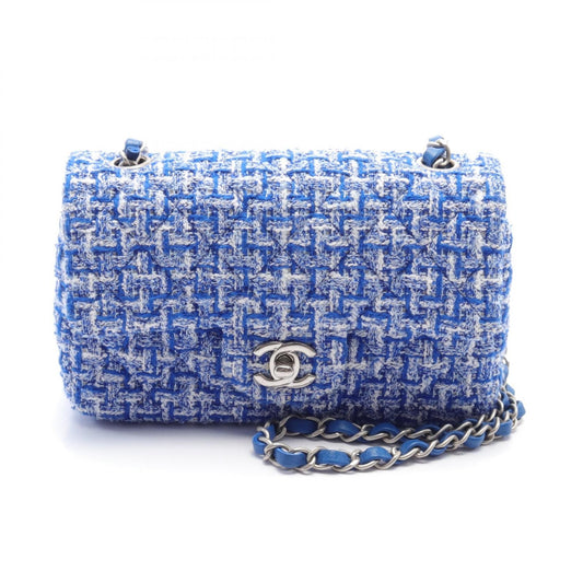 Chanel Mini Matelasse 20 Shoulder Bag Fabric Leather