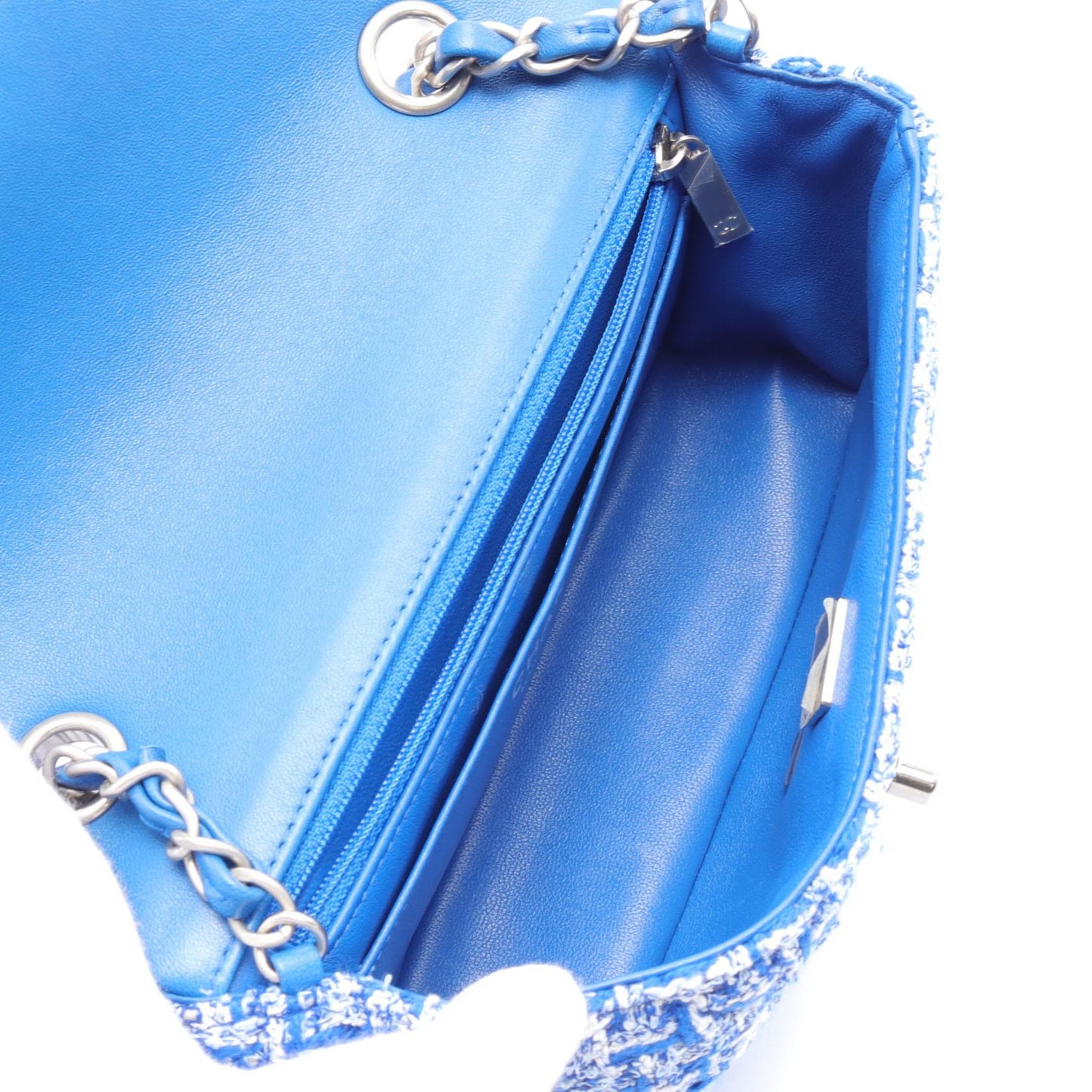 Chanel Mini Matelasse 20 Shoulder Bag Fabric Leather