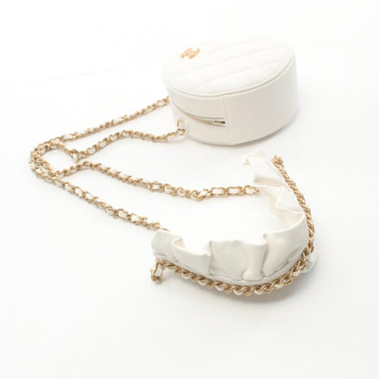 Chanel Matelasse Mini Shoulder Bag Lambskin White