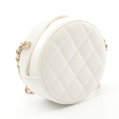 Chanel Matelasse Mini Shoulder Bag Lambskin White