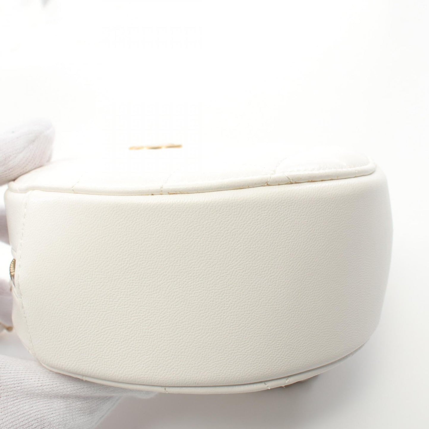 Chanel Matelasse Mini Shoulder Bag Lambskin White