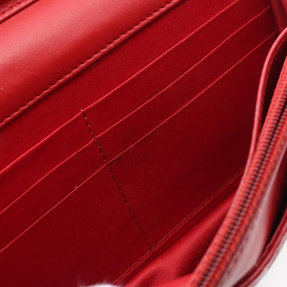 Chanel Camellia Lambskin Shoulder Bag Red
