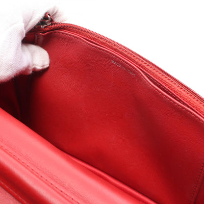 Chanel Camellia Lambskin Shoulder Bag Red