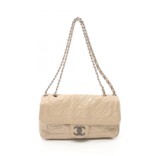 Chanel Leather Matelasse Shoulder Bag Beige