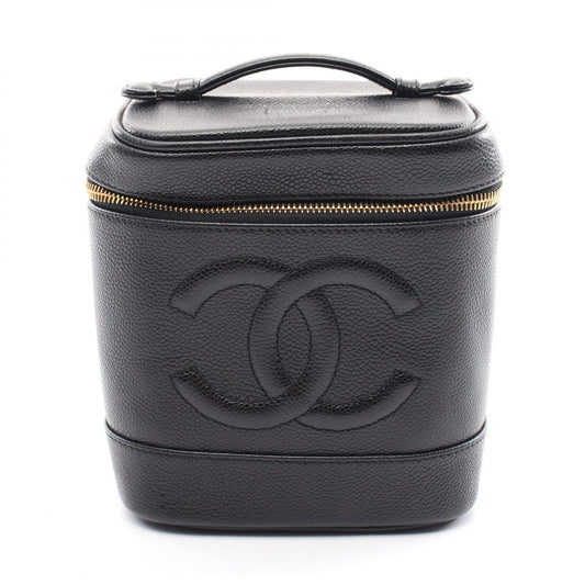 Chanel Caviar Skin Coco Mark Handbag Black