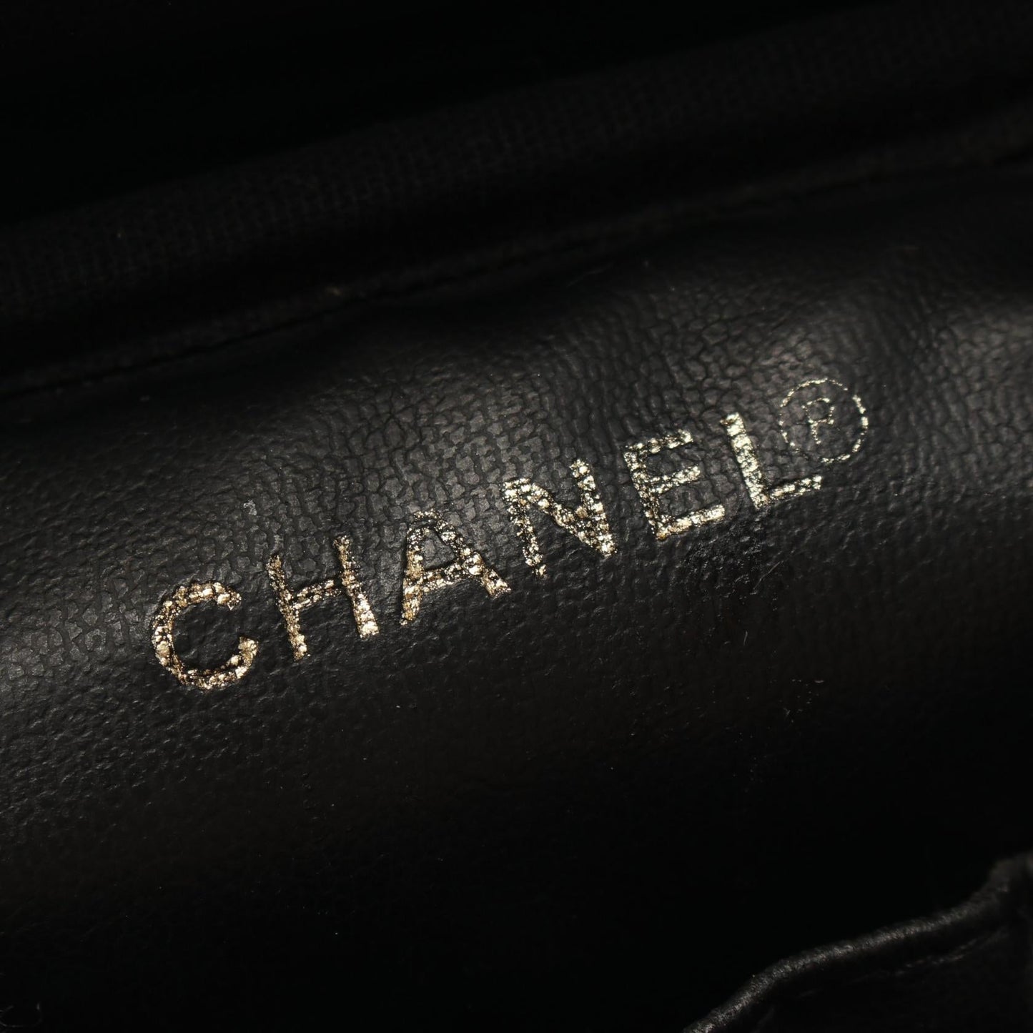 Chanel Caviar Skin Coco Mark Handbag Black