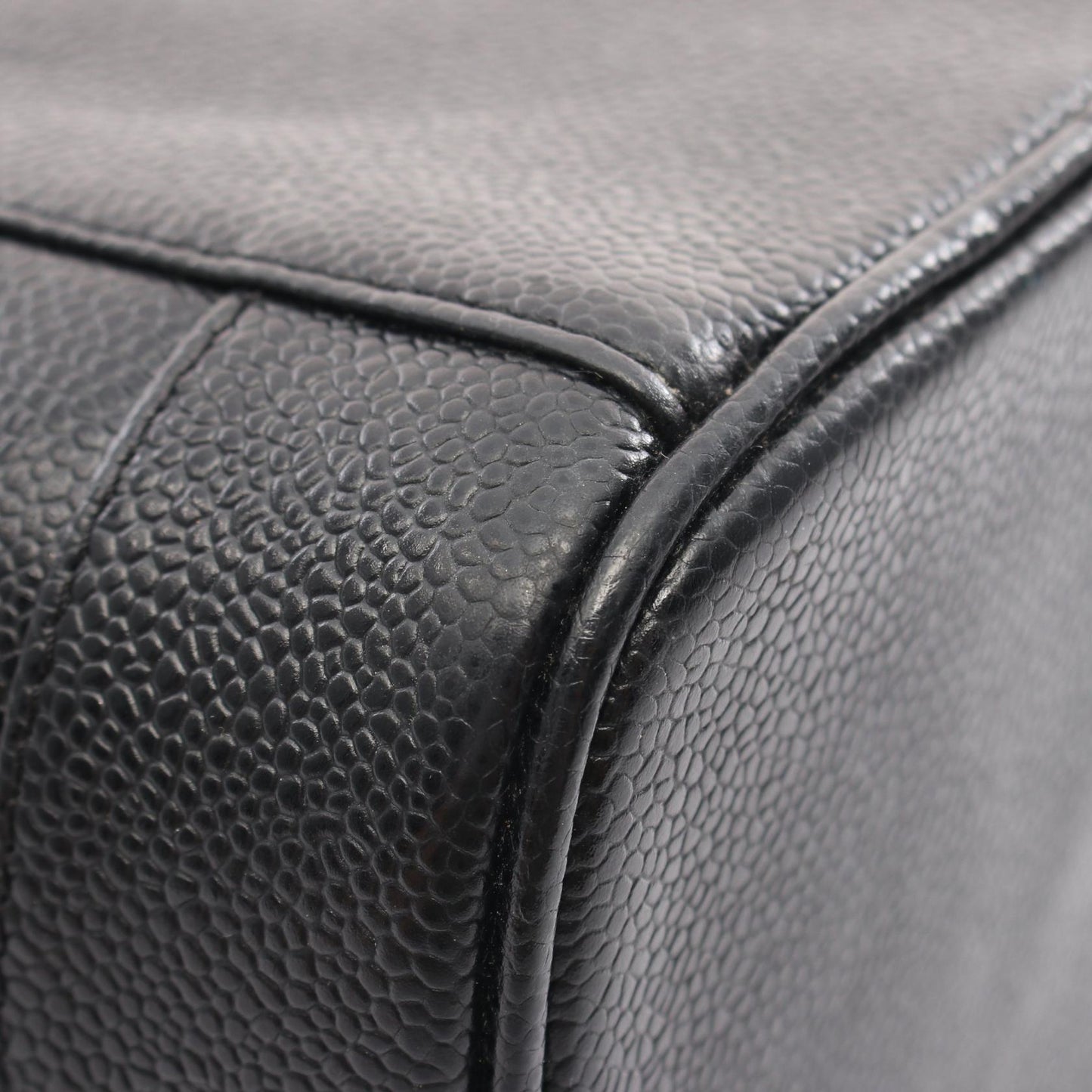 Chanel Caviar Skin Coco Mark Handbag Black
