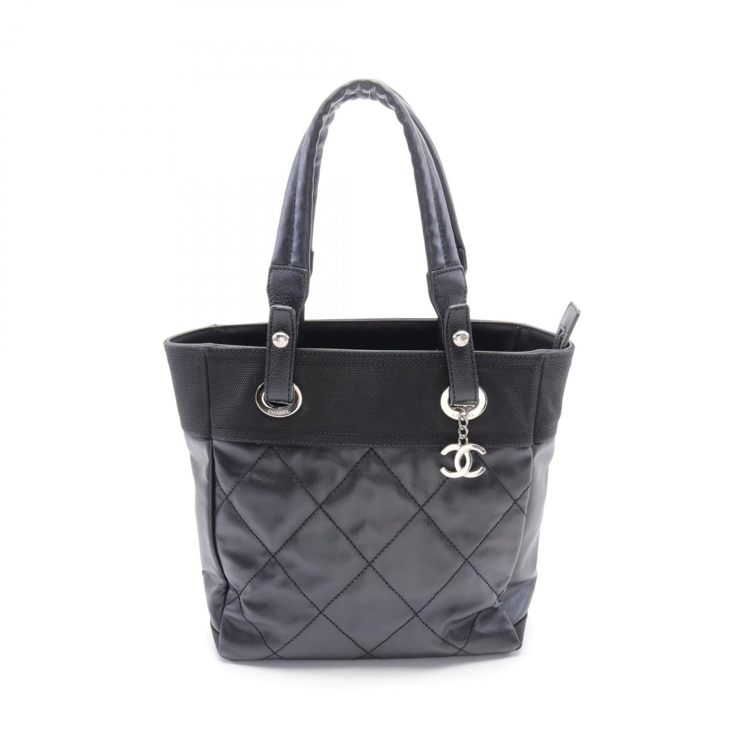 Chanel Paris Biarritz PM Tote Bag Leather PVC