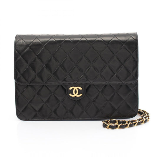 Chanel Matelasse Lambskin Shoulder Bag Black