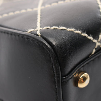 Chanel Wild Stitch Leather Handbag Black