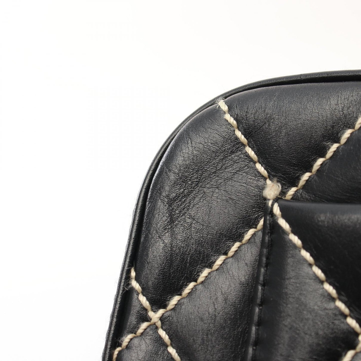 Chanel Wild Stitch Leather Handbag Black