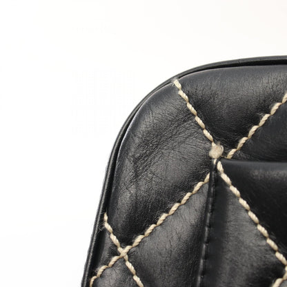 Chanel Wild Stitch Leather Handbag Black