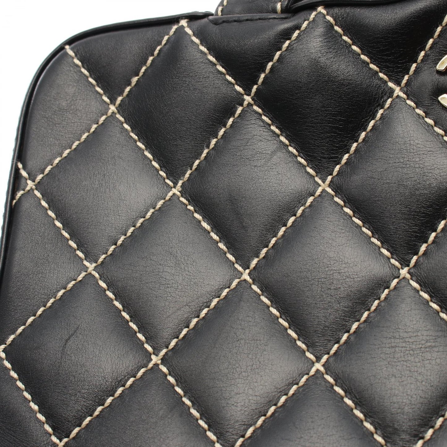 Chanel Wild Stitch Leather Handbag Black