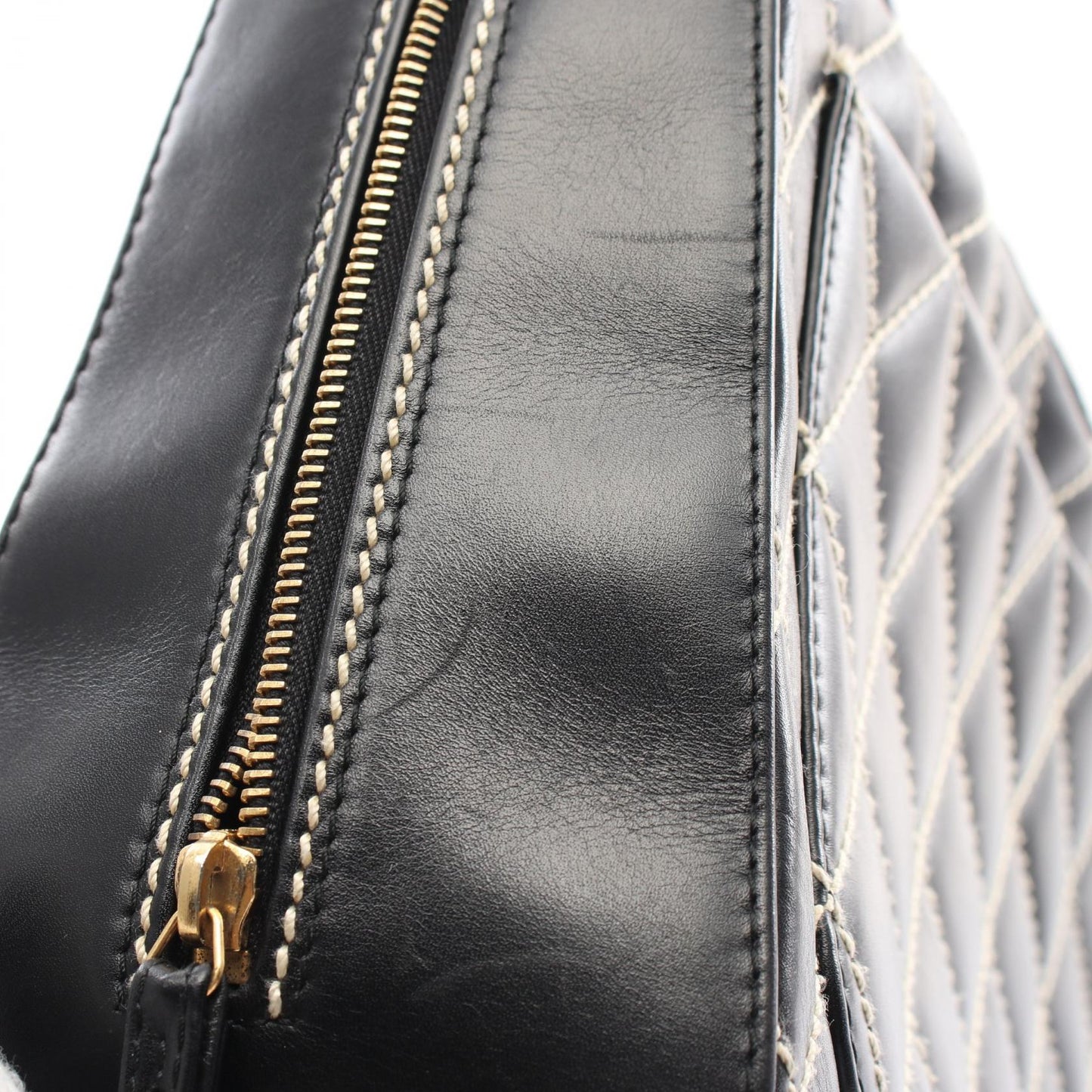 Chanel Wild Stitch Leather Handbag Black