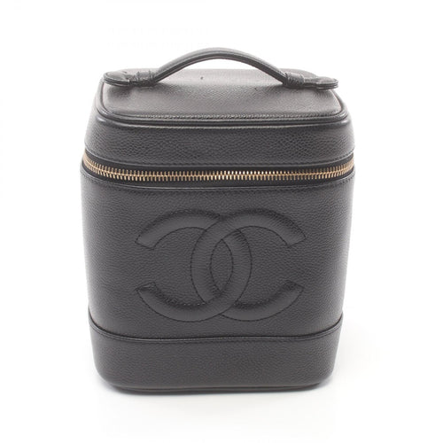 Chanel Caviar Skin Coco Mark Handbag Black