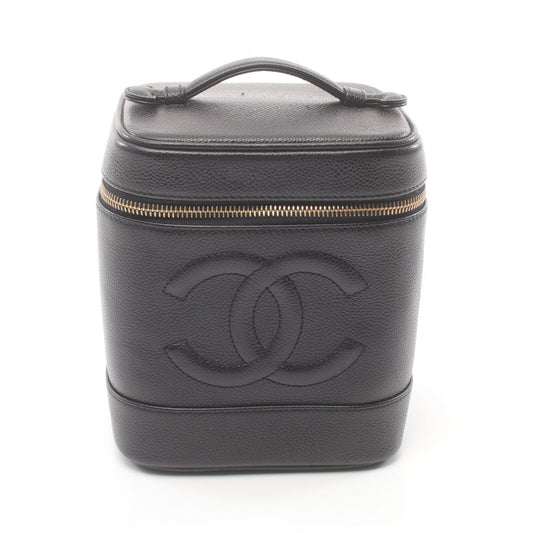 Chanel Caviar Skin Coco Mark Handbag Black