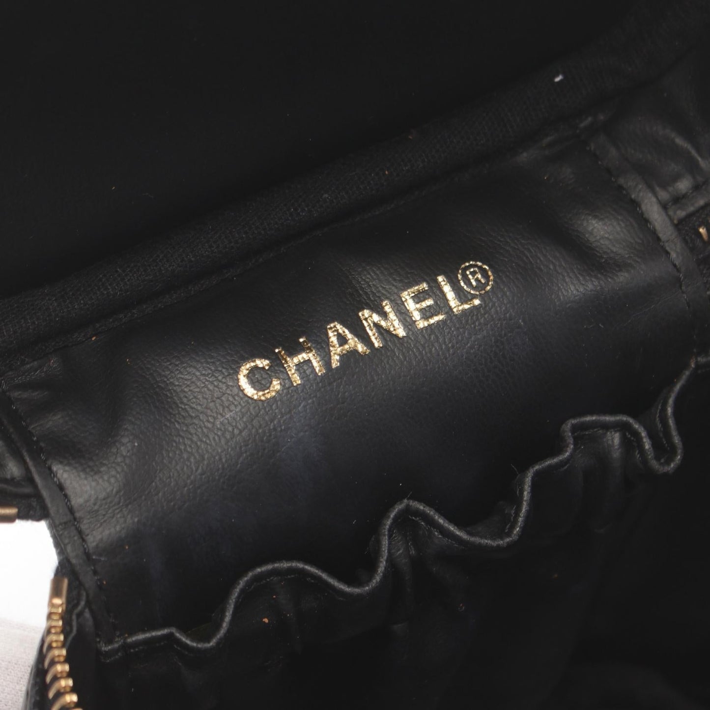 Chanel Caviar Skin Coco Mark Handbag Black