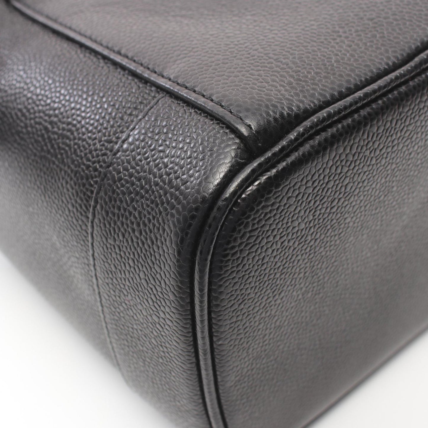 Chanel Caviar Skin Coco Mark Handbag Black
