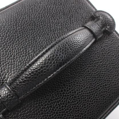 Chanel Caviar Skin Coco Mark Handbag Black