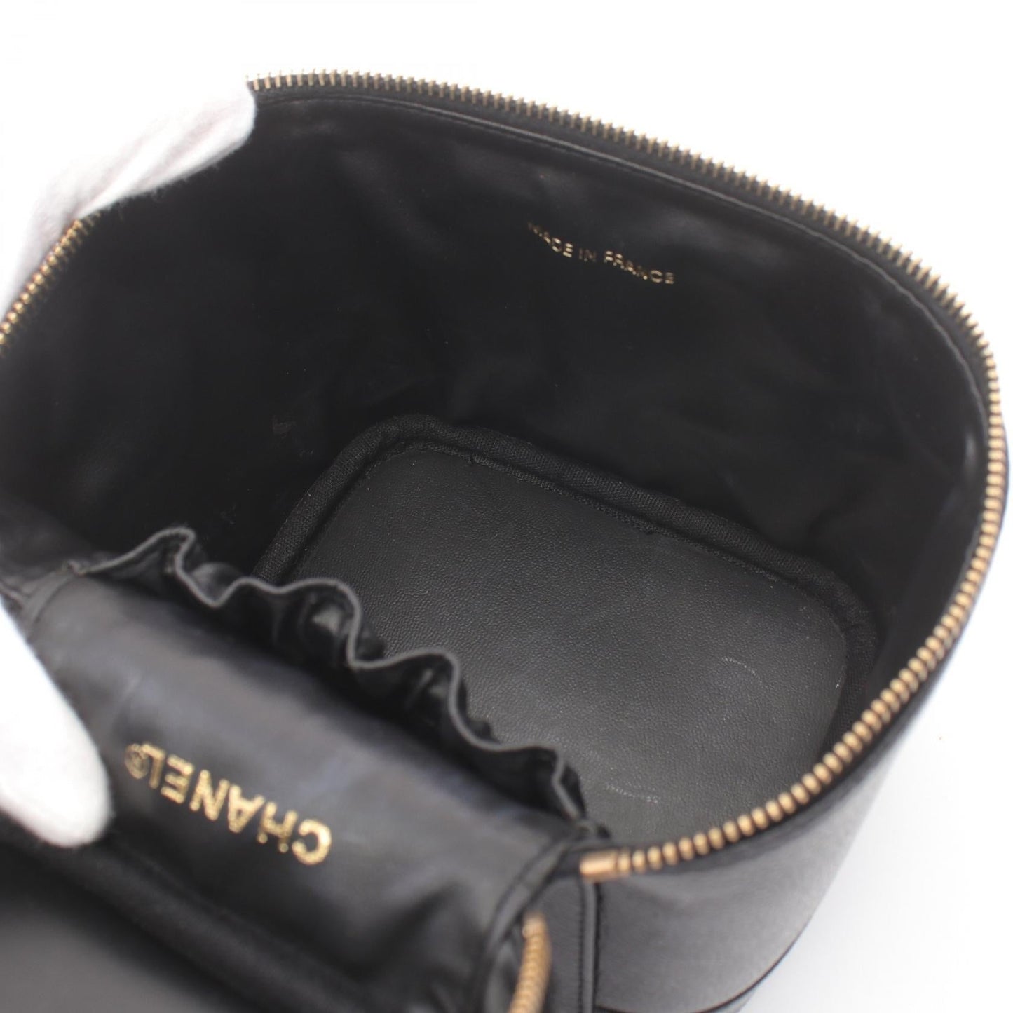 Chanel Caviar Skin Coco Mark Handbag Black
