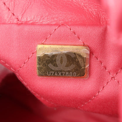 Chanel 22 Leather 2way Shoulder Bag Pink