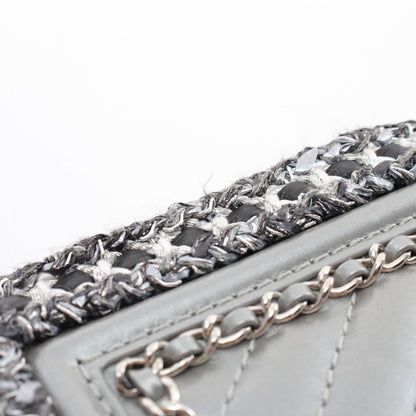 Chanel Boy Matelasse Shoulder Bag Gray A67085