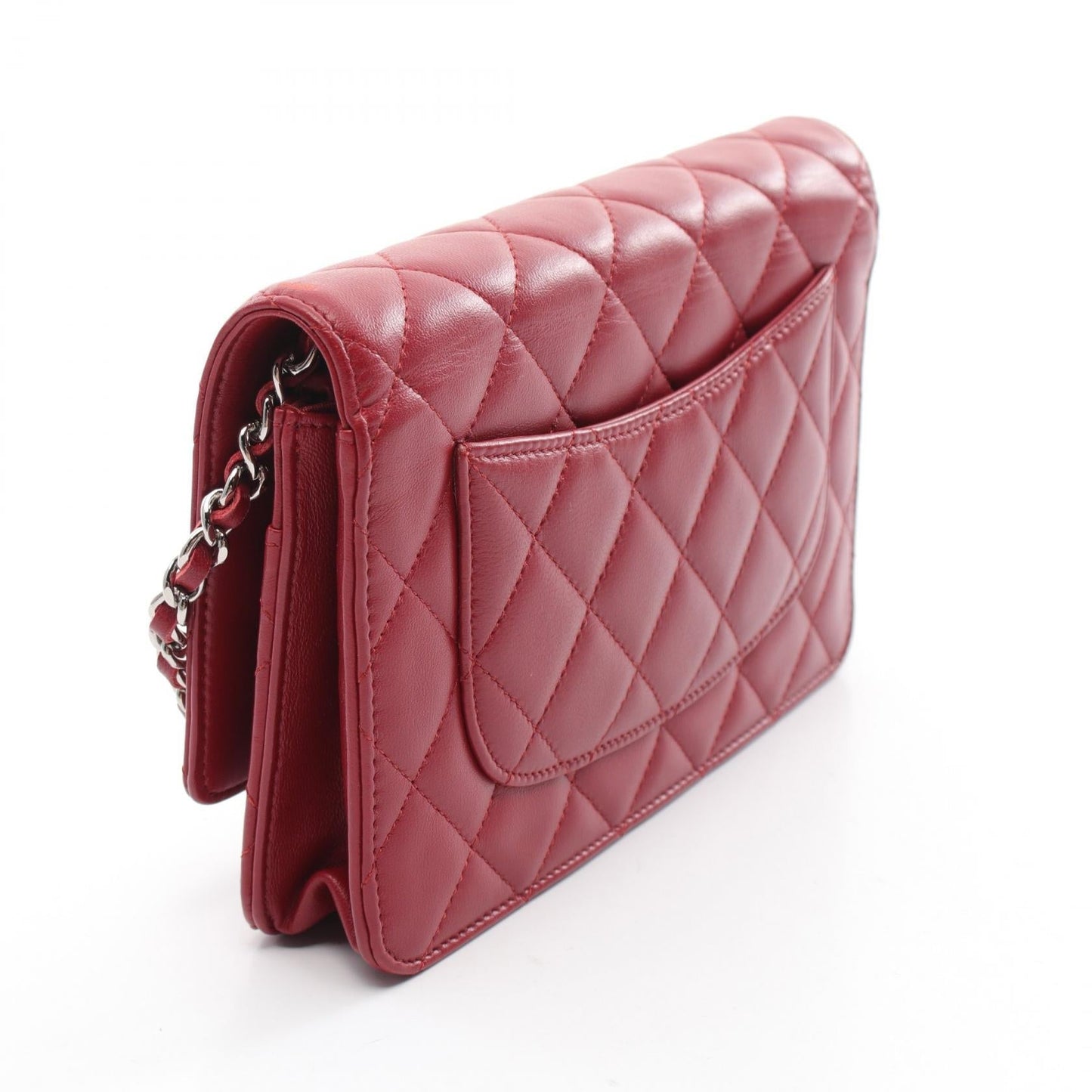 Chanel Matelasse Lambskin Shoulder Bag Red