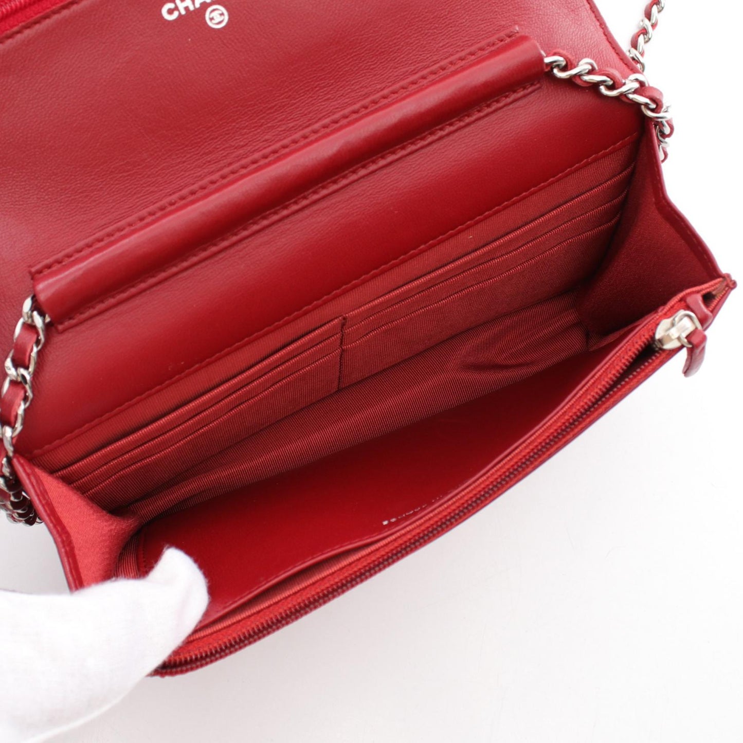 Chanel Matelasse Lambskin Shoulder Bag Red