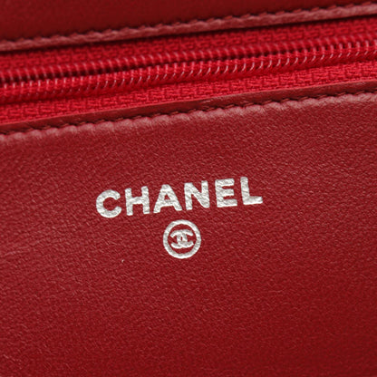 Chanel Matelasse Lambskin Shoulder Bag Red