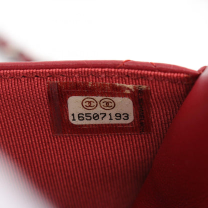 Chanel Matelasse Lambskin Shoulder Bag Red