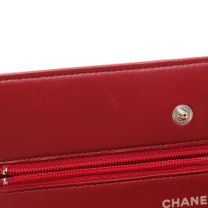 Chanel Matelasse Lambskin Shoulder Bag Red