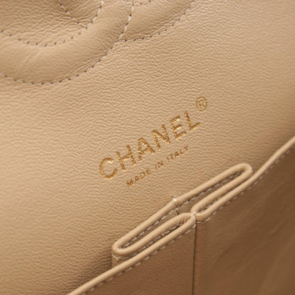 Chanel Matelasse W Flap Shoulder Bag Canvas Leather