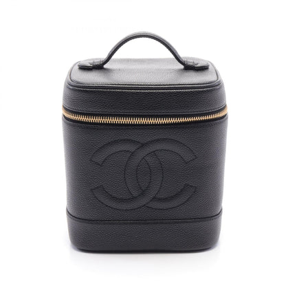 Chanel Coco Mark Leather Handbag Black A01998