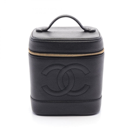 Chanel Coco Mark Leather Handbag Black A01998
