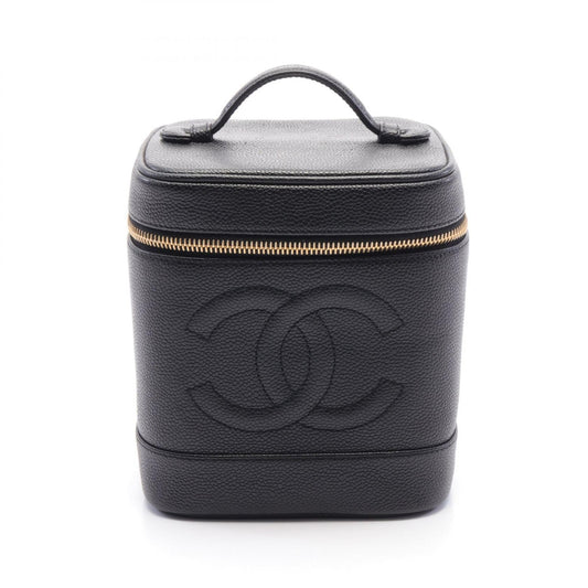Chanel Coco Mark Leather Handbag Black A01998