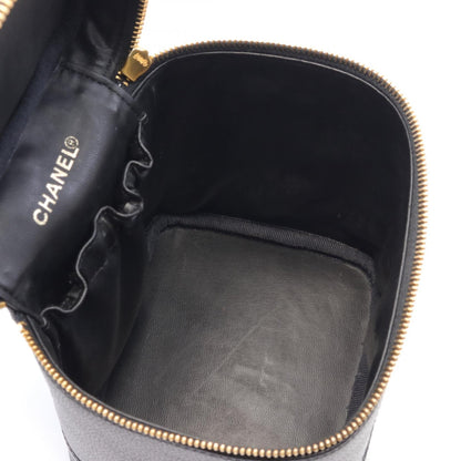 Chanel Coco Mark Leather Handbag Black A01998