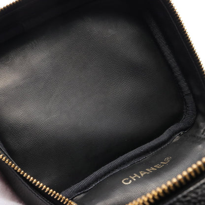 Chanel Coco Mark Leather Handbag Black A01998
