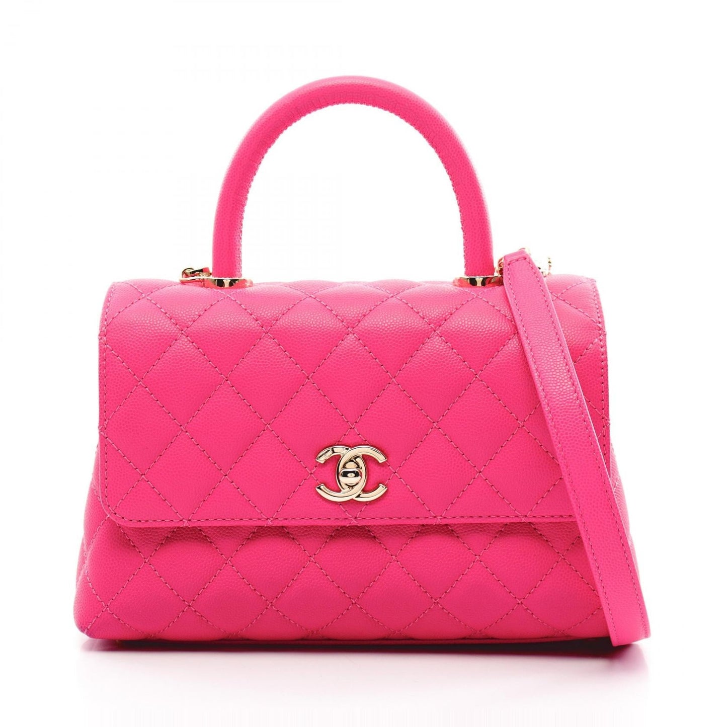 Chanel Caviar Coco Handle Flap Handbag A92990