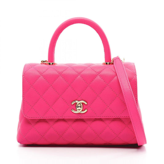 Chanel Caviar Coco Handle Flap Handbag A92990