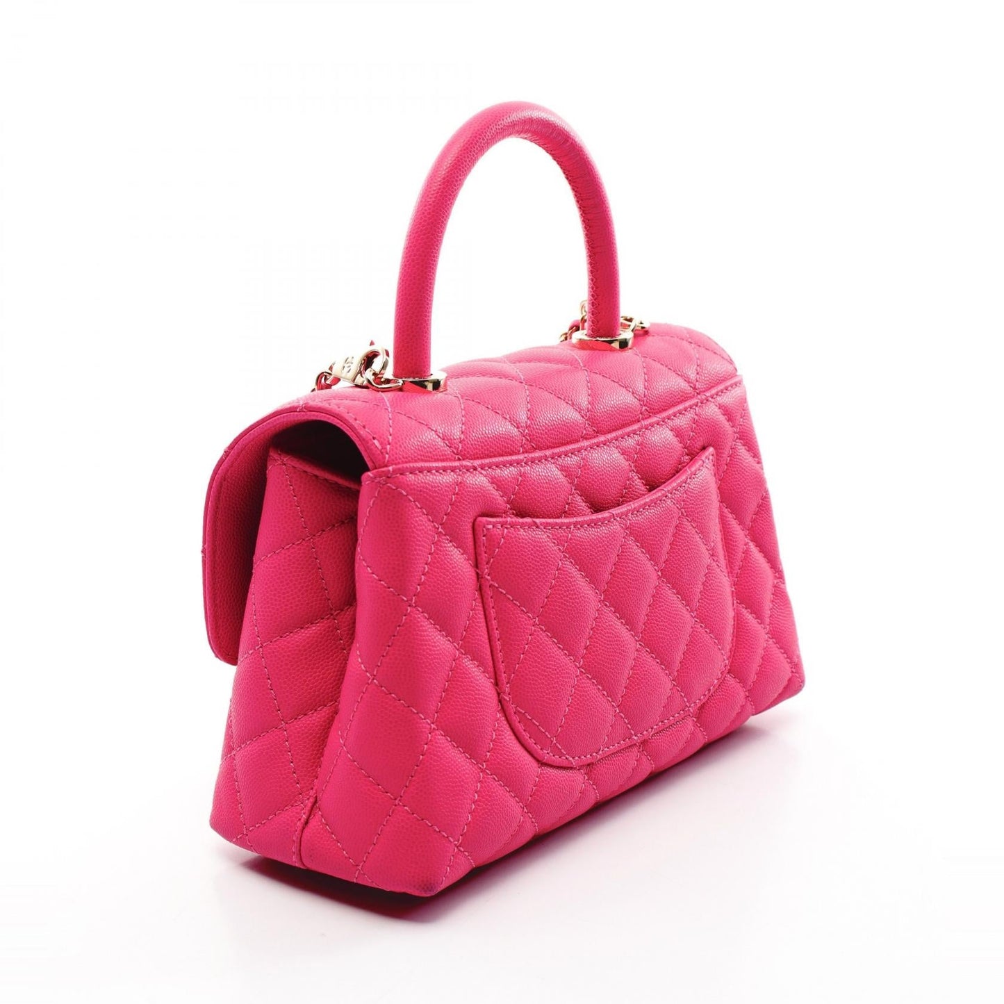 Chanel Caviar Coco Handle Flap Handbag A92990